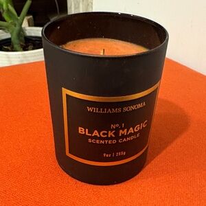 New Williams Sonoma Black Magic Candle - Elegant Black and Orange